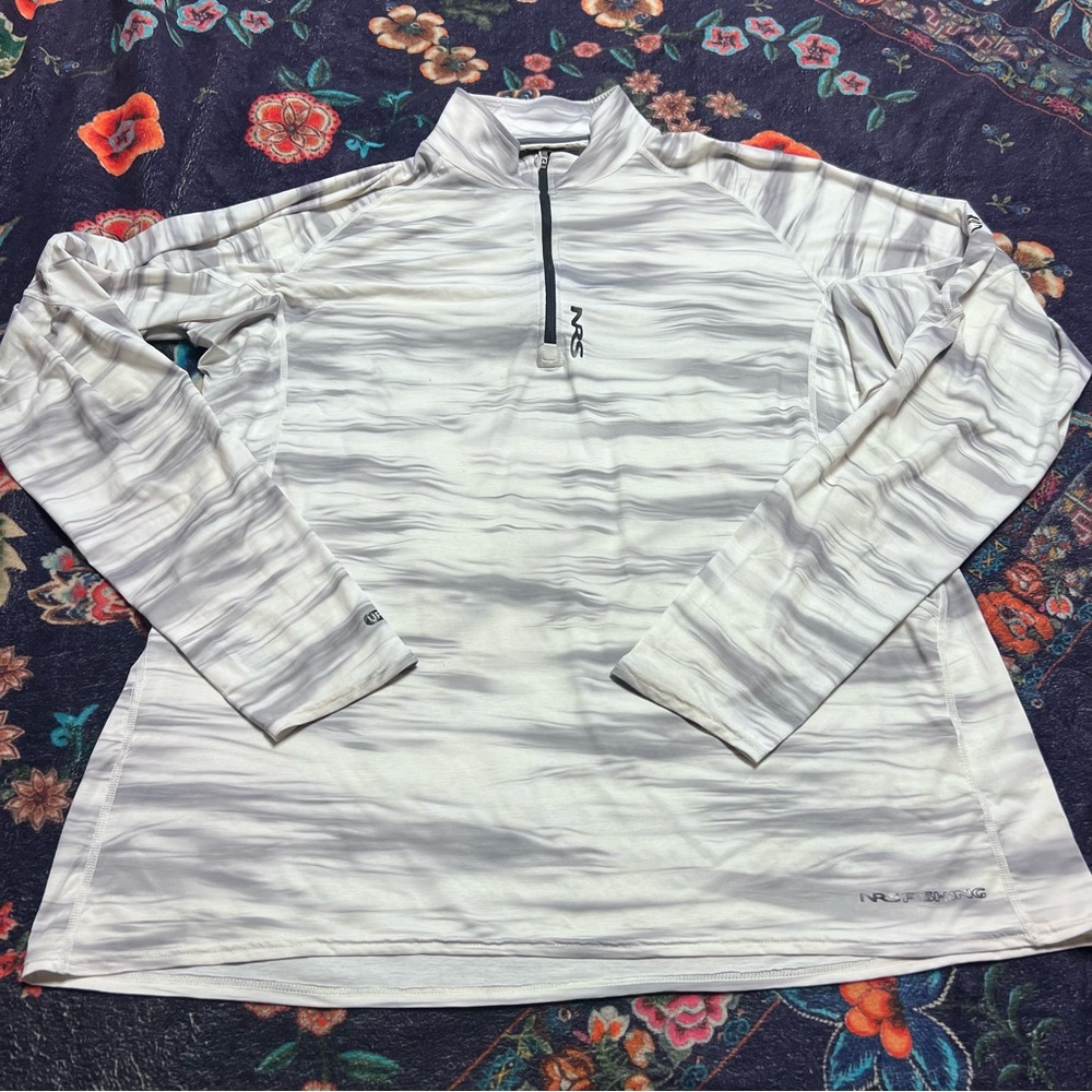 NRS Men's Long Sleeve quarter zip Shirt - White